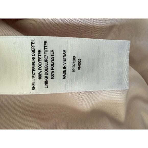 ADRIANNA PAPELL Embellished chiffon pink Blush color One-Shoulder SZ 14 - Picture 13 of 14